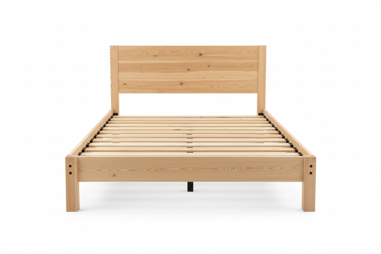 Full Platform Bed Frame — studio shot on white background, front elevation