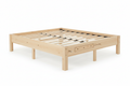 Adjustable-Height Full/Queen Bed Frame at mid-height with pin-lock mechanism visible